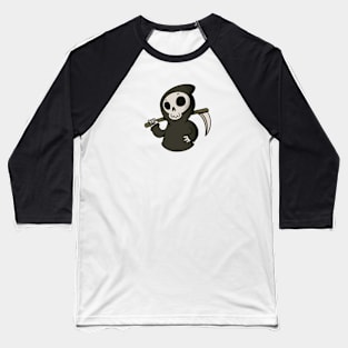 Cute Grim Reaper Cartoon Baseball T-Shirt